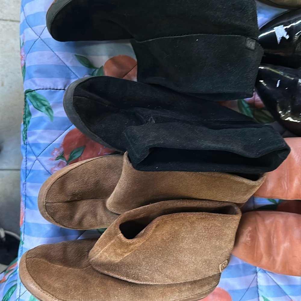 Suede booties size 6